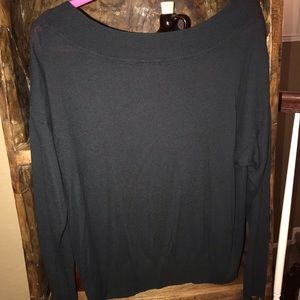 Black off the shoulder sweater